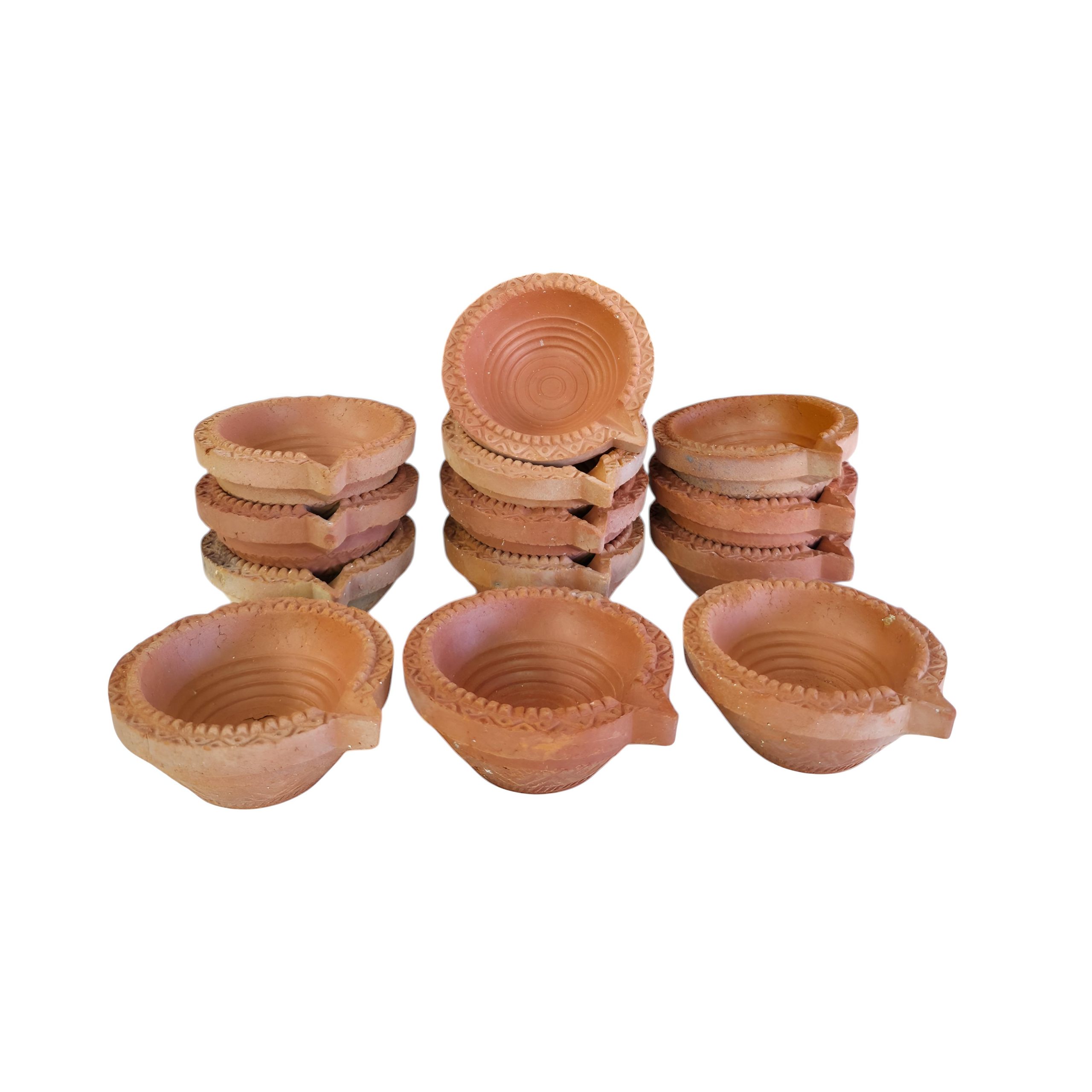 Clay Diya with design