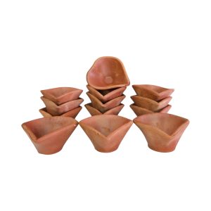 Clay Diya with heart shape