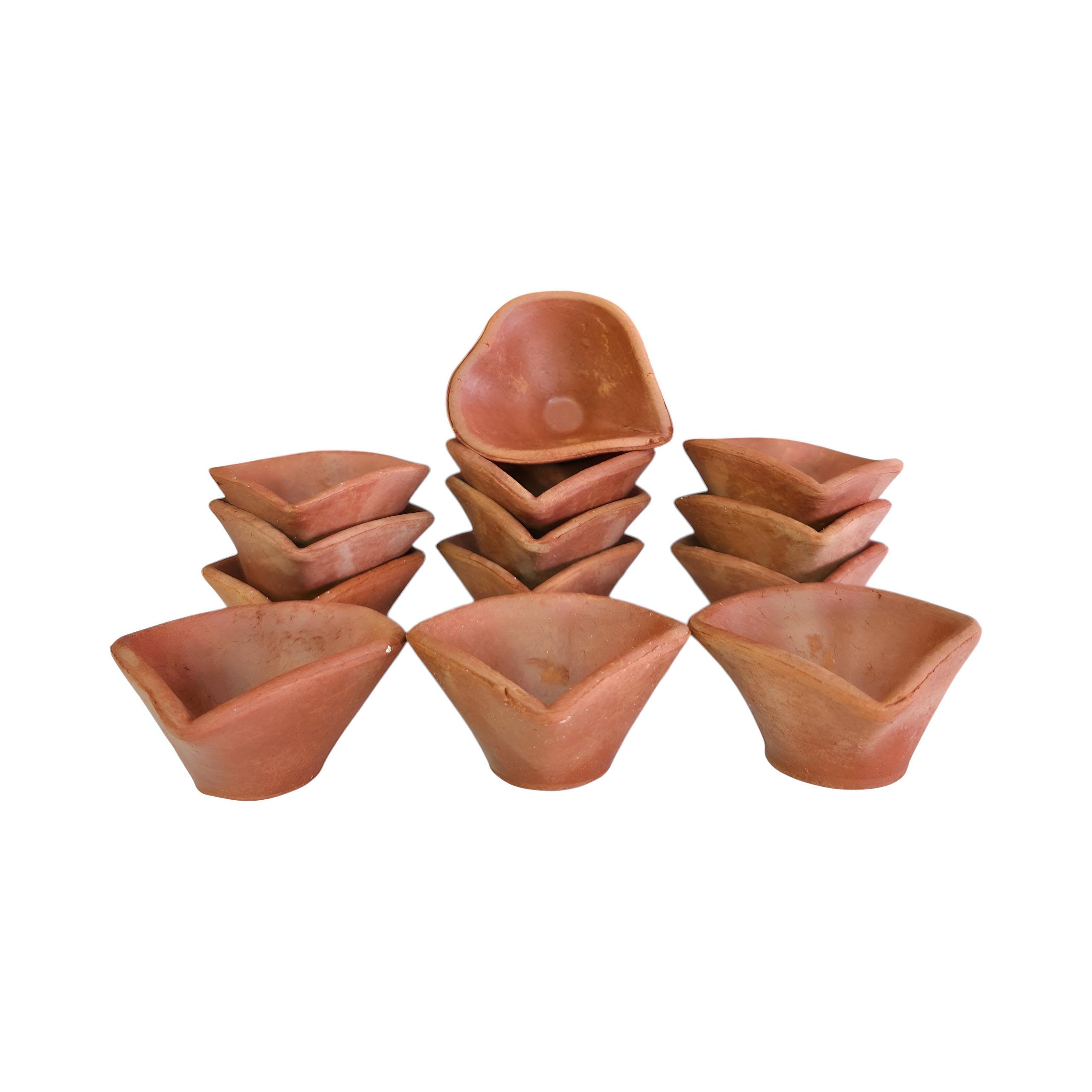 Clay Diya with heart shape