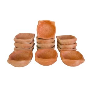 Clay diya 4 corner small size