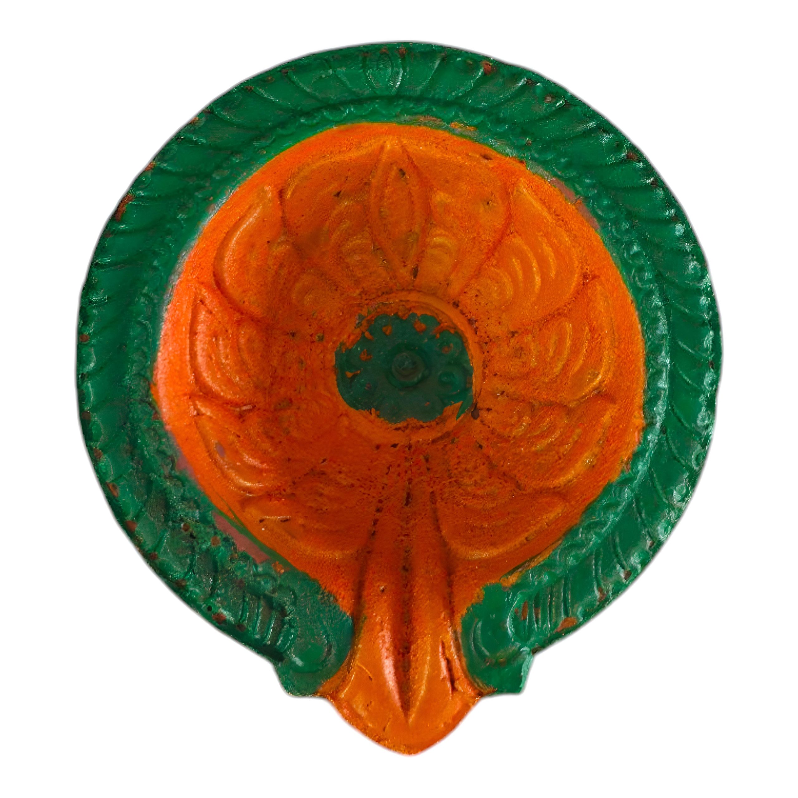 Painted clay diya
