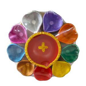 Painted oil lamp 9+1pcs