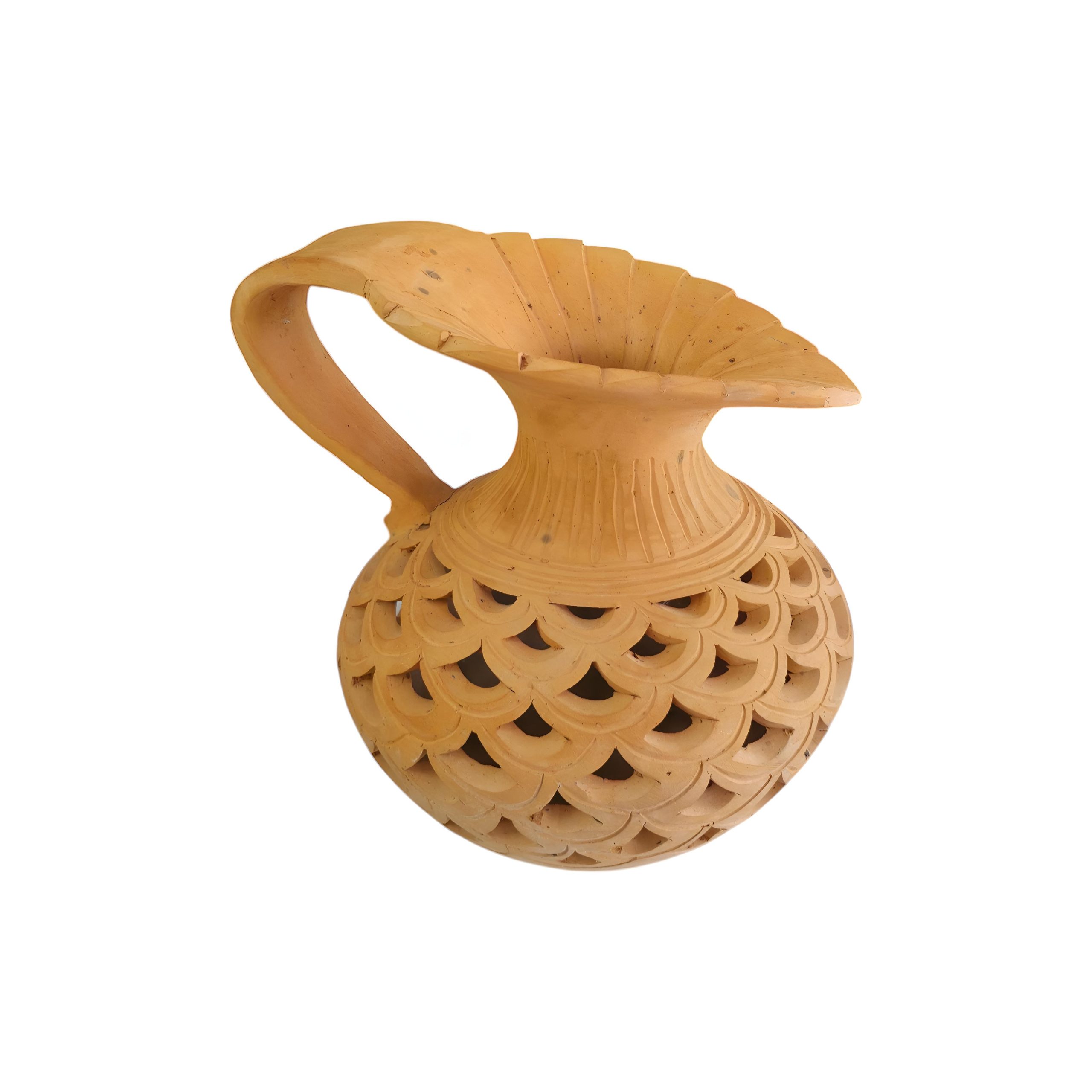 Terracotta vasewith jug design
