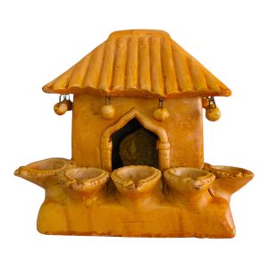 Clay diyaghar with  lamp