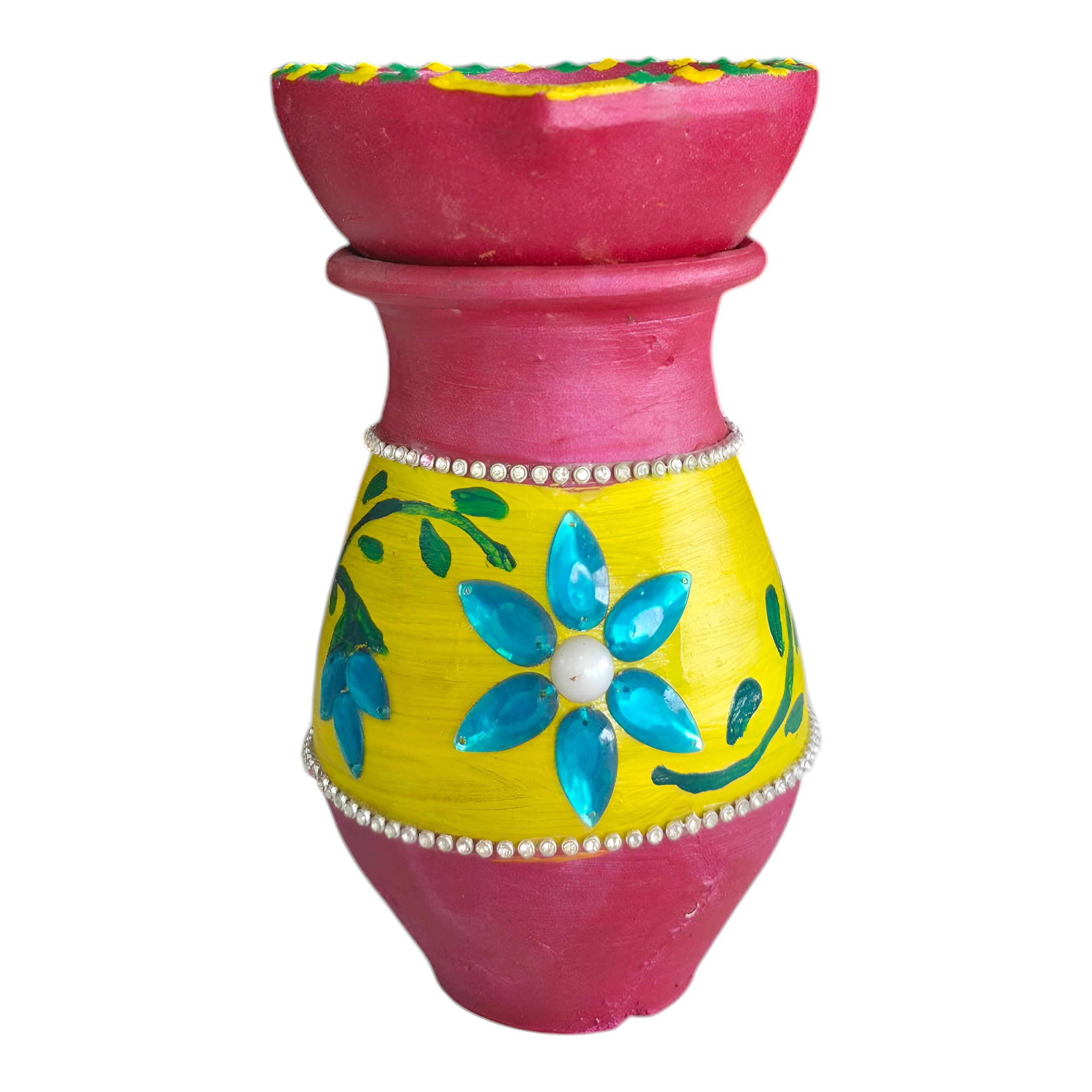 Painting kalash with rhinestone